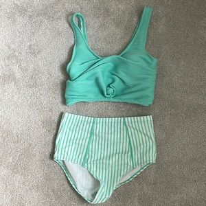 Coral Reef Swim Two Piece Hi Rise Waisted M